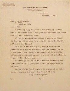 Charles E. Remsberg was an inveterate letter-writer. Here he writes to a state legislator in February 1911. Remsberg's letters and papers are at the Special Collections, University of Washington Library, Seattle.